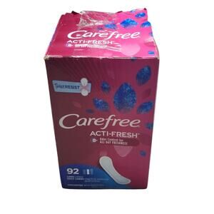Carefree Acti-fresh Pads 1 Boxes 92 Count Box Damaged